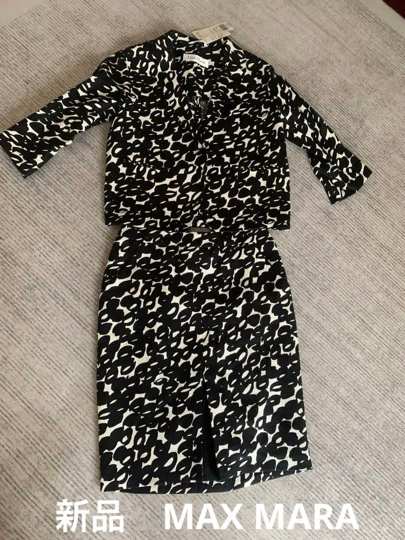 新品タグ付 Max Mara(マックスマーラ)リネン(麻) スーツ 38