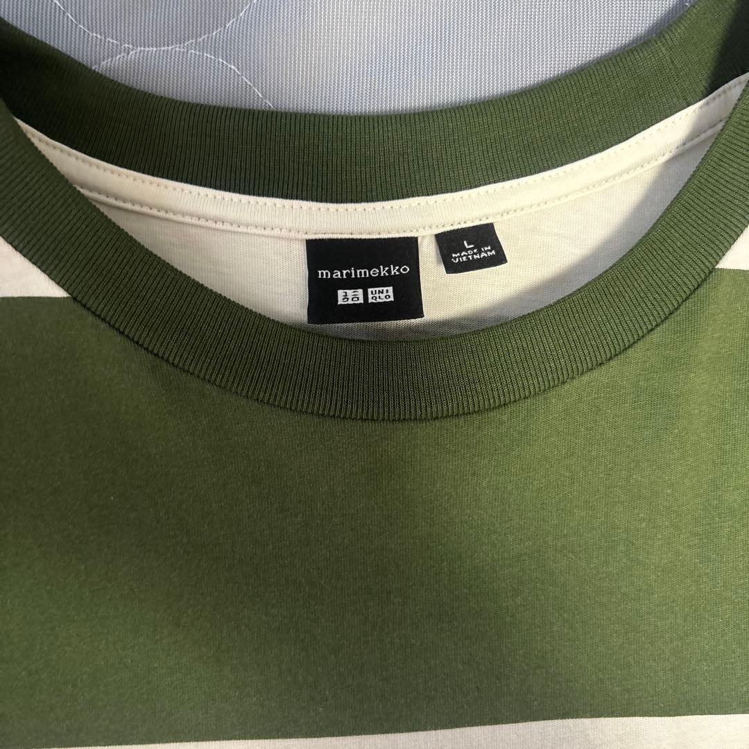 UNIQLO marimekko ユニクロ マリメッコ ボーダーTシャツ Lの写真2枚目