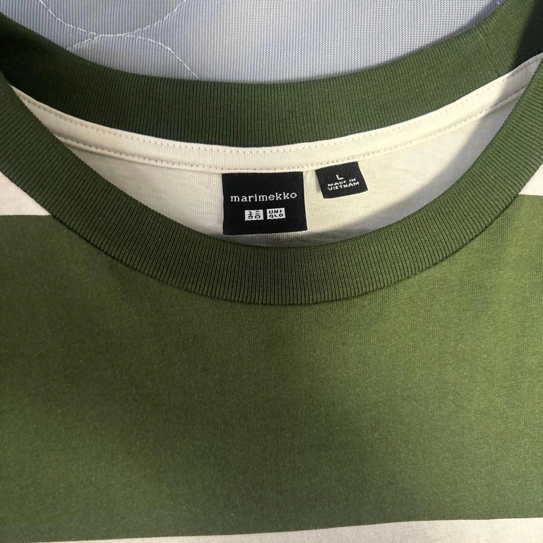 UNIQLO marimekko ユニクロ マリメッコ ボーダーTシャツ Lの写真2枚目