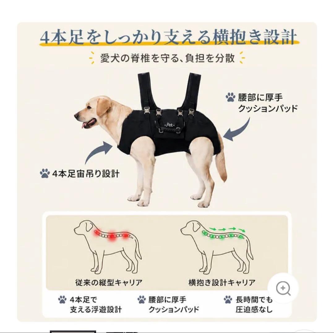 【新品未使用自宅保管】犬用 大型犬　介護ハーネス 歩行補助 ブラック　XXLの写真5枚目