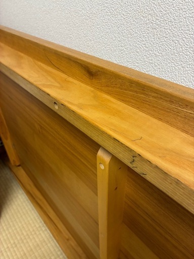 MUJI 無印良品【廃盤品】無垢タモ材　ダイニングテーブルの写真5枚目