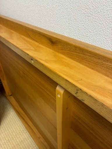 MUJI 無印良品【廃盤品】無垢タモ材 ダイニングテーブルの写真5枚目