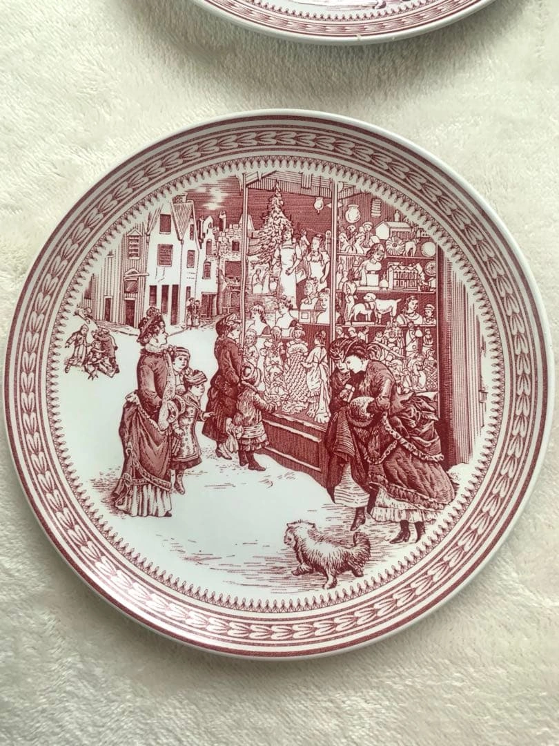 限定 極美品 スポード ウィリアムズソノマ クリスマスプレート 4枚 Spode