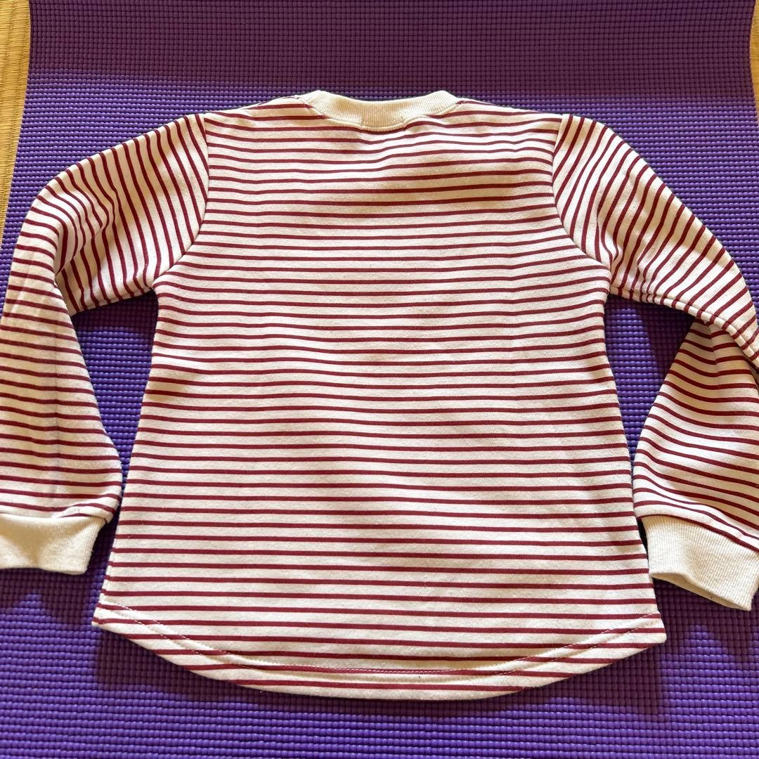 POPS LEMON 長袖カットソー 120cm ボーダー くまの写真4枚目