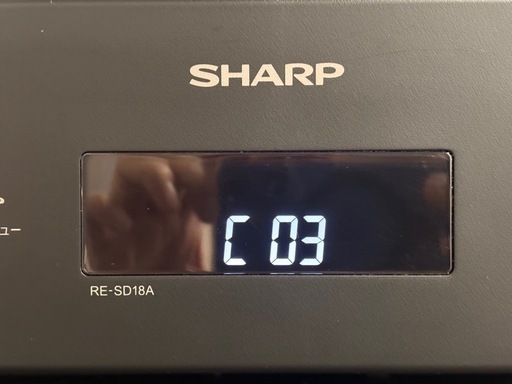【ジャンク品】SHARP オーブンレンジ RE-SD18A-B ブラック 18Lの写真4枚目