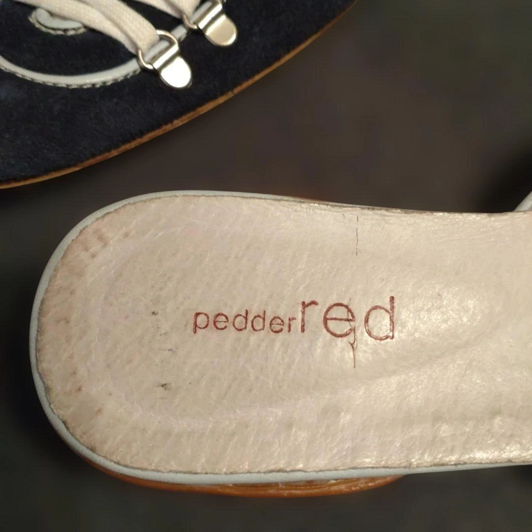 pedder red レースアップ ミュール ネイビーの写真4枚目
