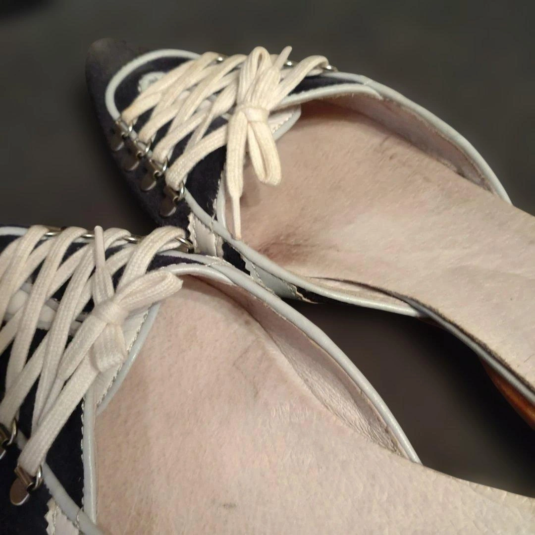 pedder red レースアップ ミュール ネイビーの写真5枚目