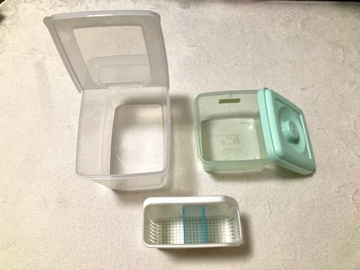プラスチックケース 2個&カトラリー立て まとめて キッチングッズ BOXの写真2枚目