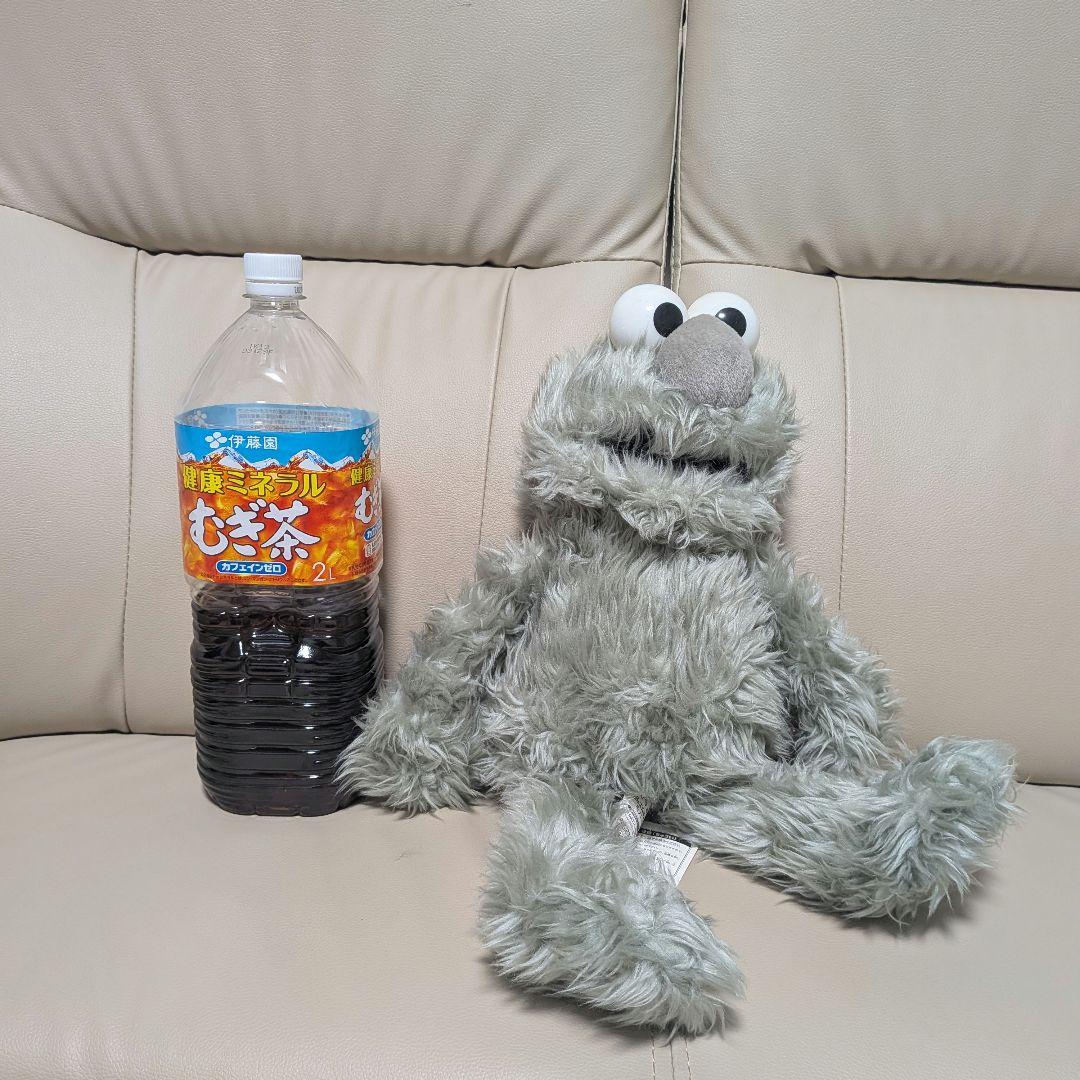 タグ付き★セサミストリート エルモ モノトーン BIGぬいぐるみ レトロ当時物の写真6枚目