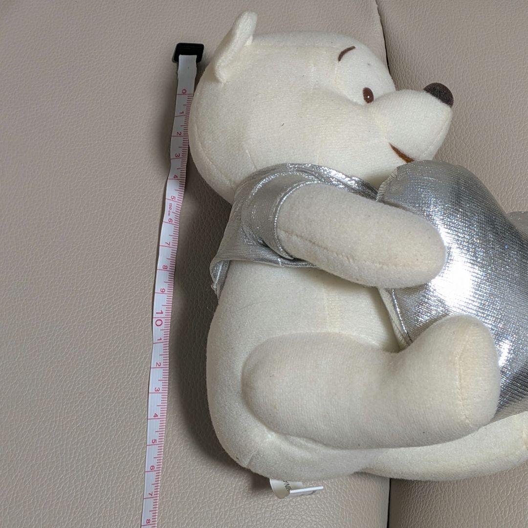 ディズニー くまのプーさん ぬいぐるみ ホワイト×シルバー ハート抱きの写真6枚目