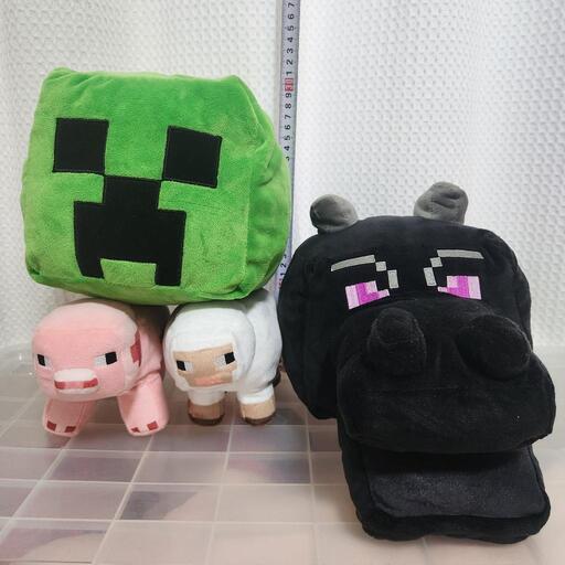 マインクラフト ぬいぐるみ 4点セット クリーパー エンダーマン ブタ 羊