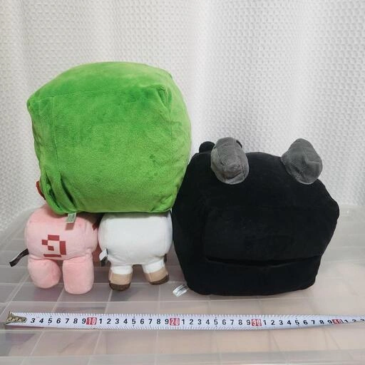 マインクラフト ぬいぐるみ 4点セット クリーパー エンダーマン ブタ 羊の写真2枚目