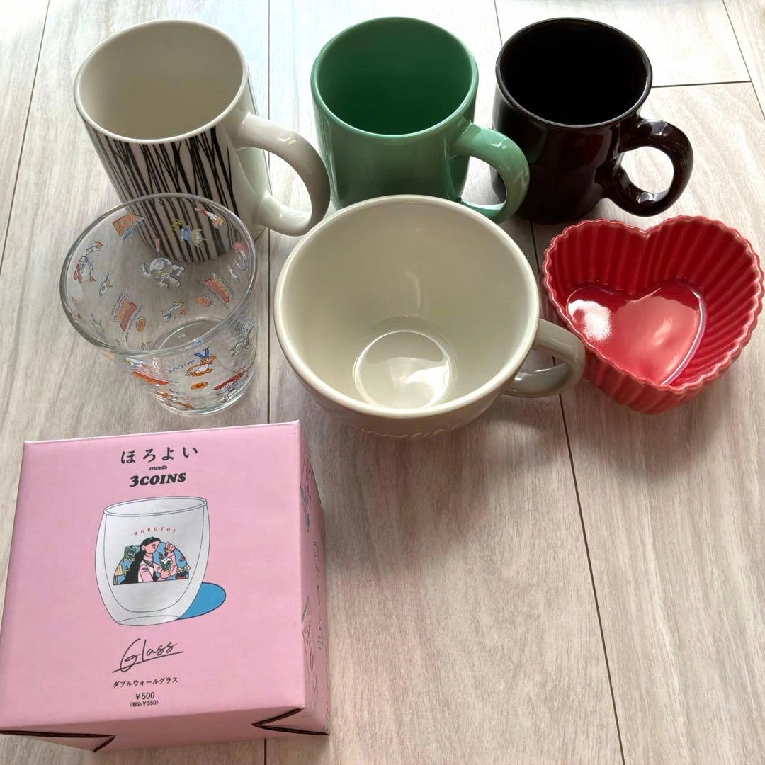 ハート皿マグカップ コーヒーカップ 食器 7点セット まとめ売り
