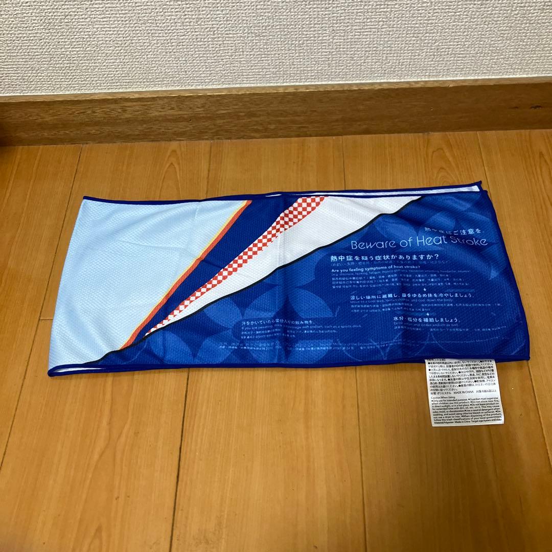 東京都　熱中症予防メッシュタオル 青