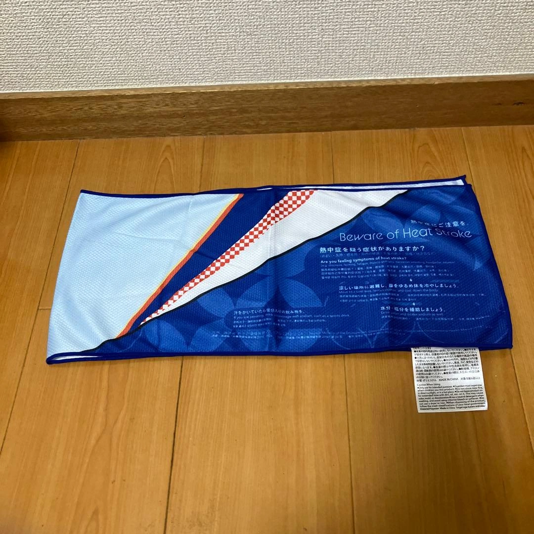 東京都 熱中症予防メッシュタオル 青