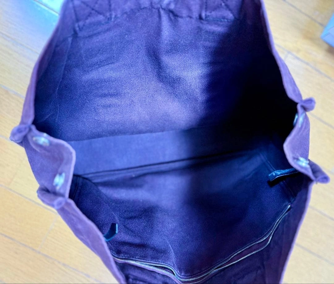 HERMES バーガンディ ブラック トートバッグの写真4枚目