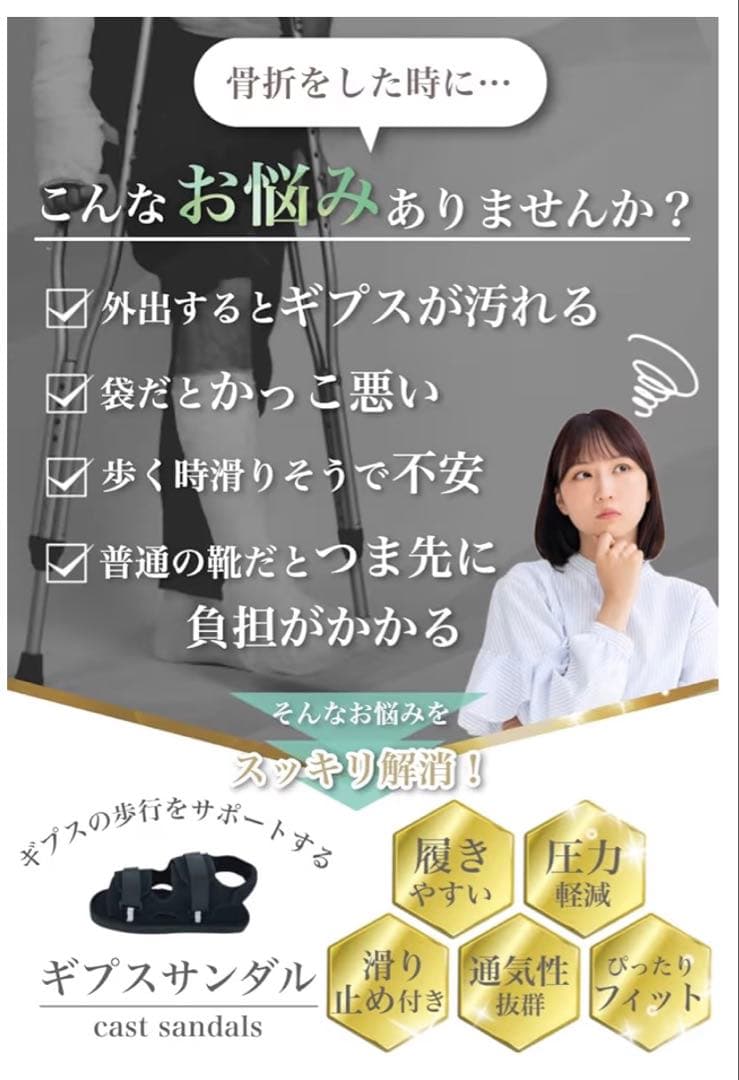 ギプス用サンダルXS 未使用の写真7枚目