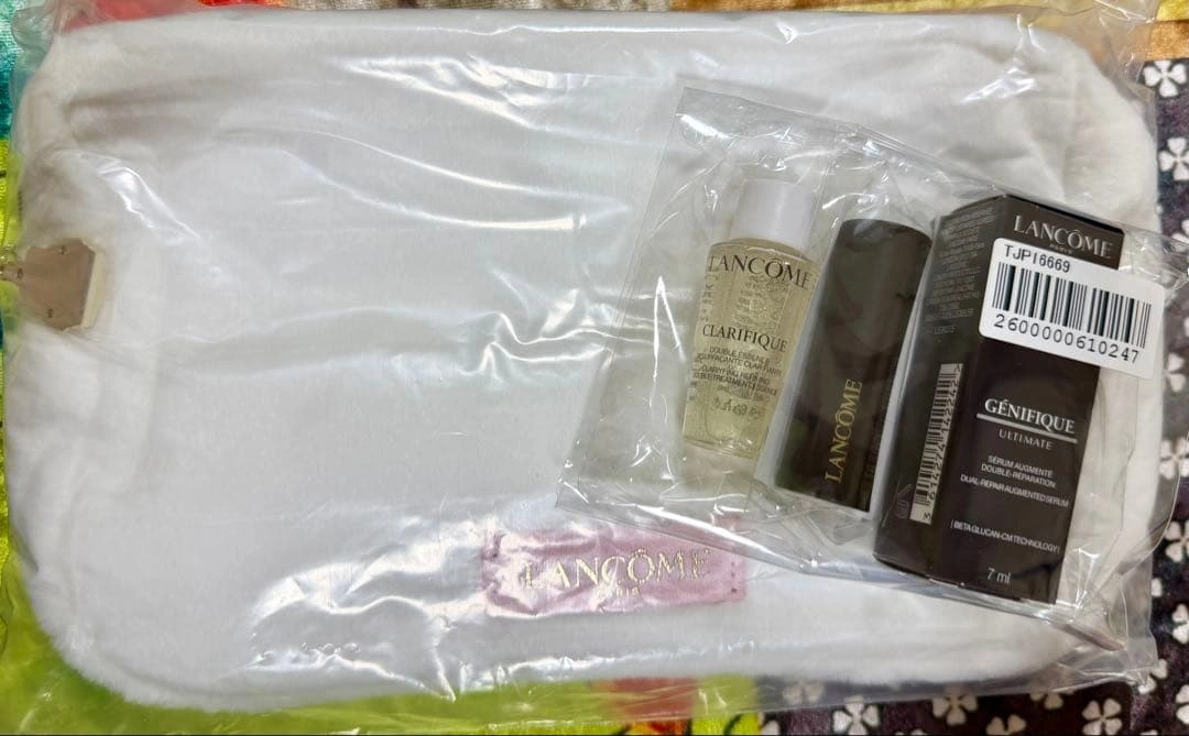 LANCOME ポーチ&トライアルセット(美容液、ルージュ、ローション)