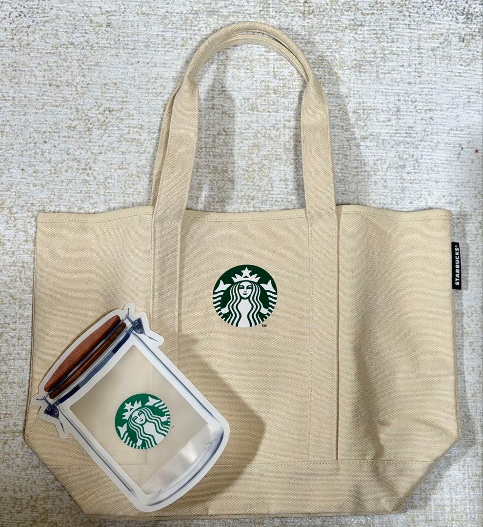 スターバックス キャンバストートバッグ ベージュ