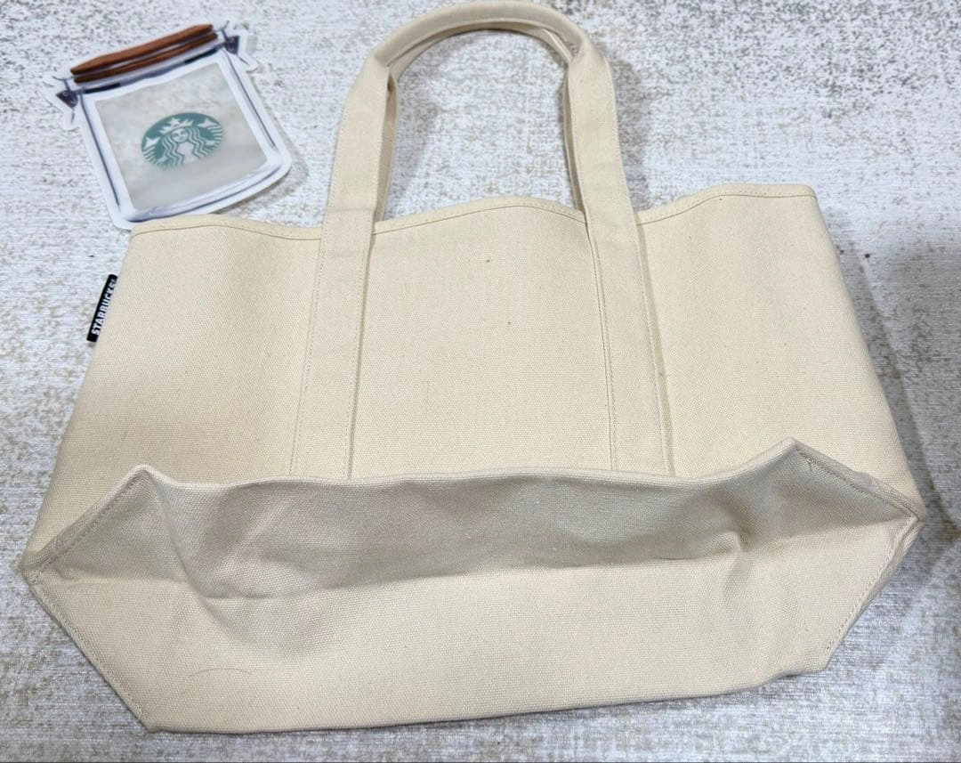 スターバックス キャンバストートバッグ ベージュの写真4枚目