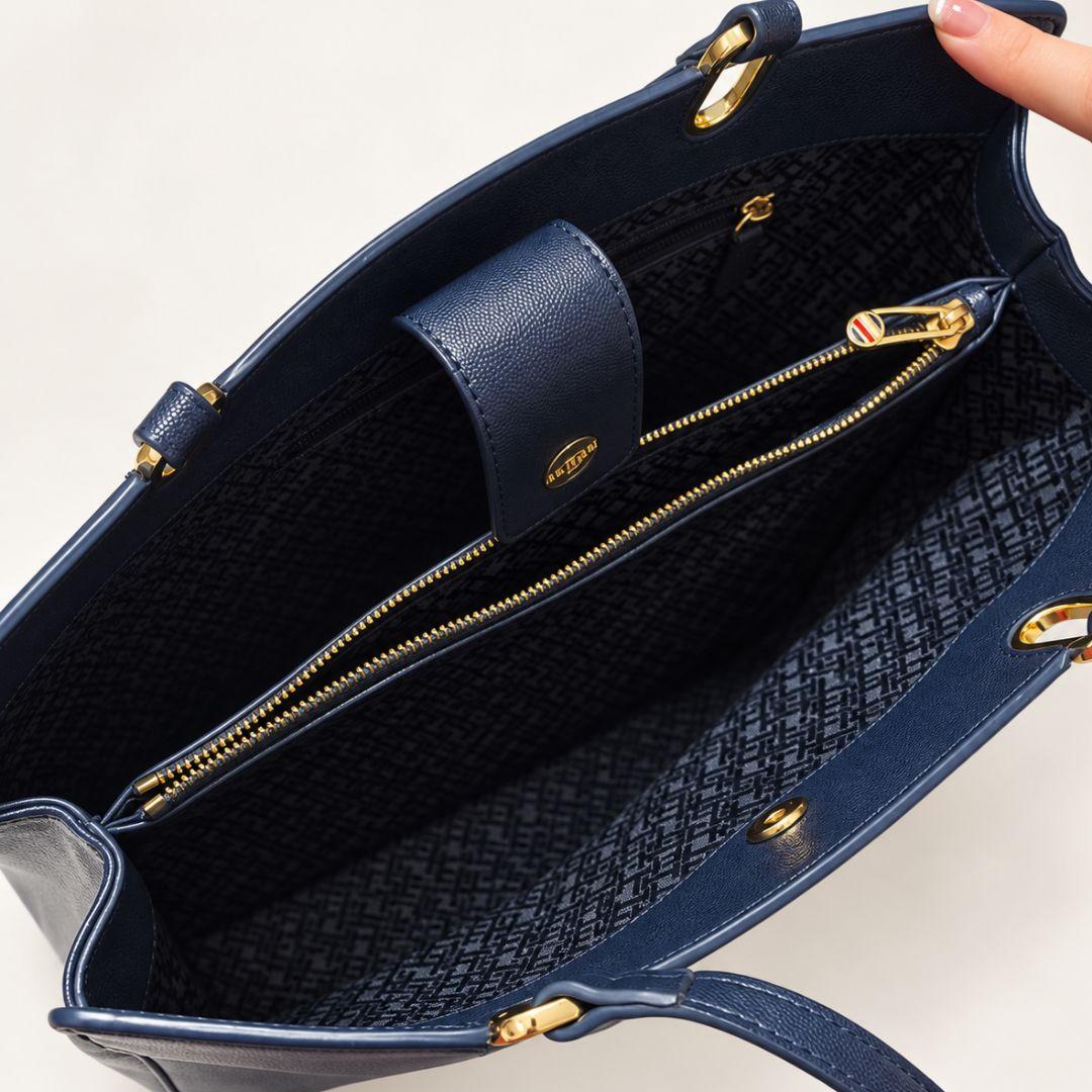 TOMMY HILFIGER ネイビー トートバッグ 通勤 A4の写真2枚目