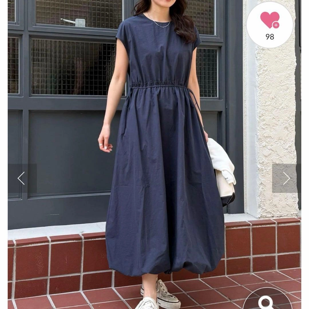 fredy emue バルーンフレンチワンピース ネイビー