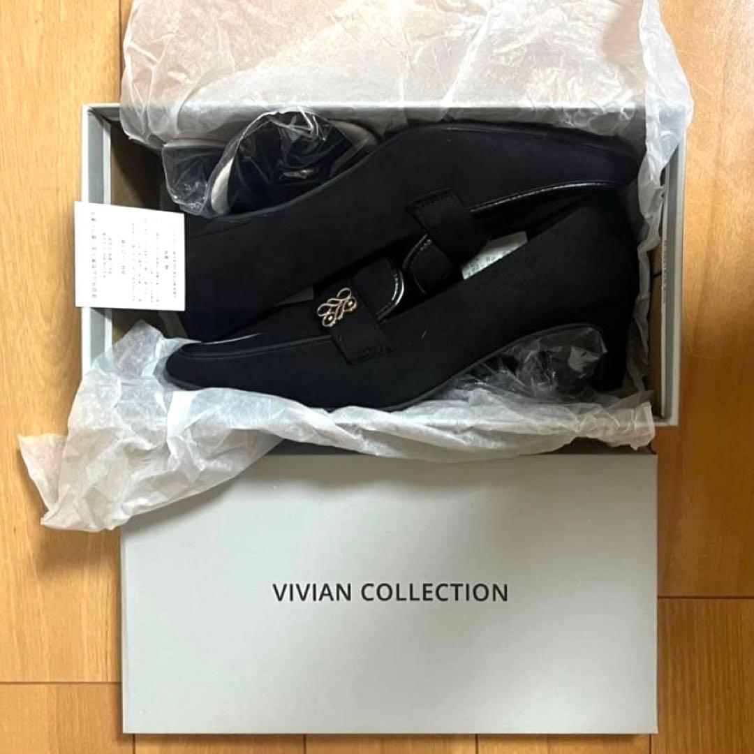 VIVIAN COLLECTION ローファー パンプス ブラック 23.5cmの写真5枚目