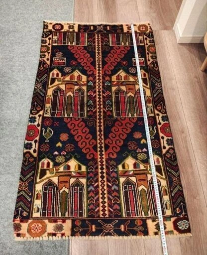 建物柄デザイン ペルシャ絨毯風ラグマット