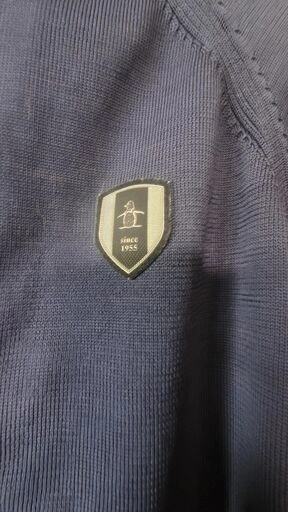 マンシングウェア(Munsingwear) ジップアップニット ネイビー Mサイズの写真2枚目