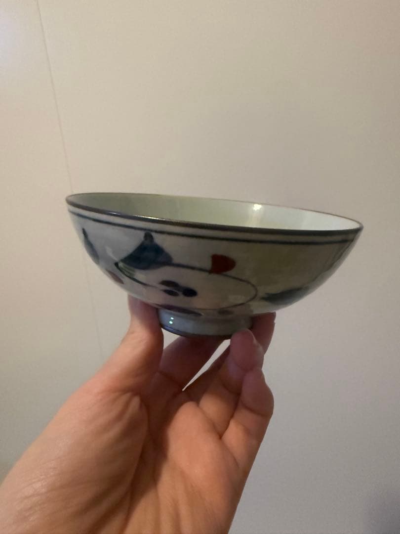 和食器 飯碗 2客セット 染付 花文様 陶器　二つセットの写真3枚目