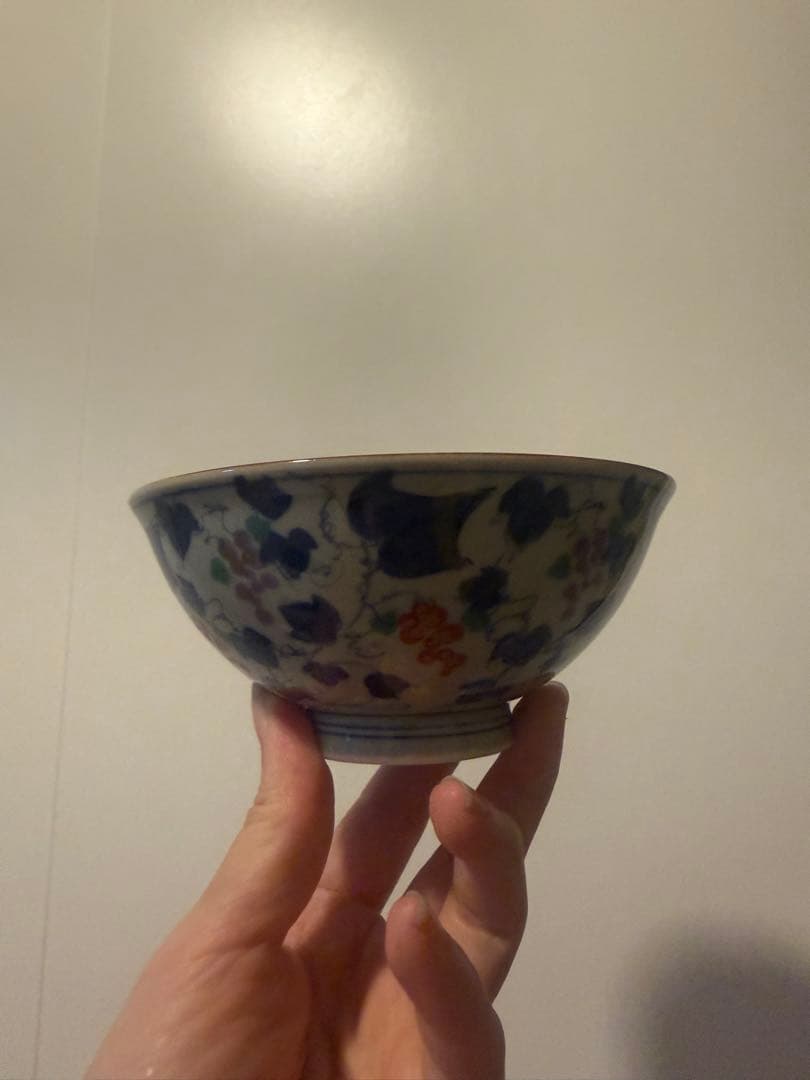 和食器 飯碗 2客セット 染付 花文様 陶器　二つセットの写真5枚目