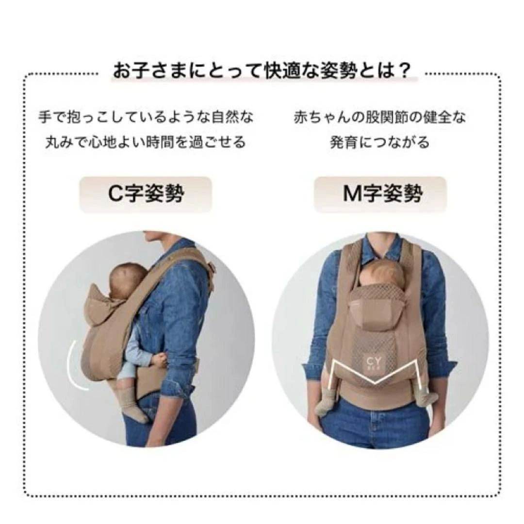 CYBEX コヤキャリア抱っこ紐 グレー メッシュ 未使用 新生児〜36ヶ月の写真7枚目