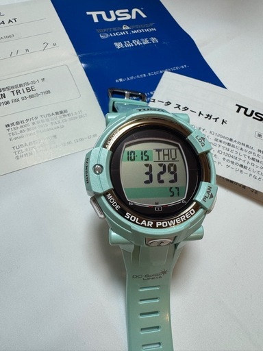 【美品】TUSA ダイブコンピューター IQ1204（ソーラー/保証書・説明書付）