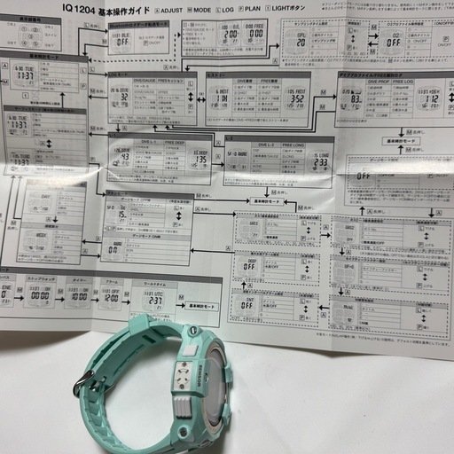 【美品】TUSA ダイブコンピューター IQ1204（ソーラー/保証書・説明書付）の写真5枚目