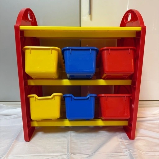 【美品】不二貿易 おもちゃ収納ラック トイボックス カラフル(引き取り希望)の写真4枚目