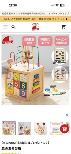 【新品・未使用】森のあそび箱(GENI)