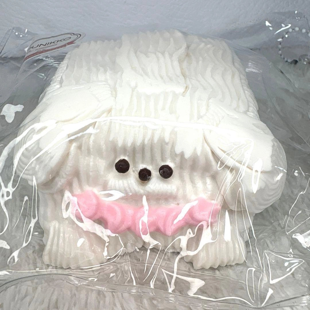 【新品】PUNIKKOプニッコスクイーズ人気クリーム犬メレンゲ ピンキーちゃん