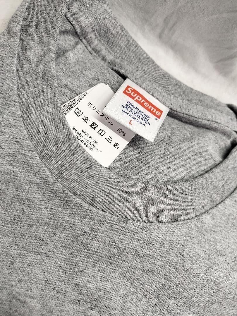 新品タグ付き★Supreme シュプリームポケット Tシャツ グレー Lサイズの写真4枚目