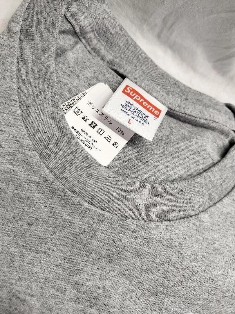 新品タグ付き★Supreme シュプリームポケット Tシャツ グレー Lサイズの写真4枚目