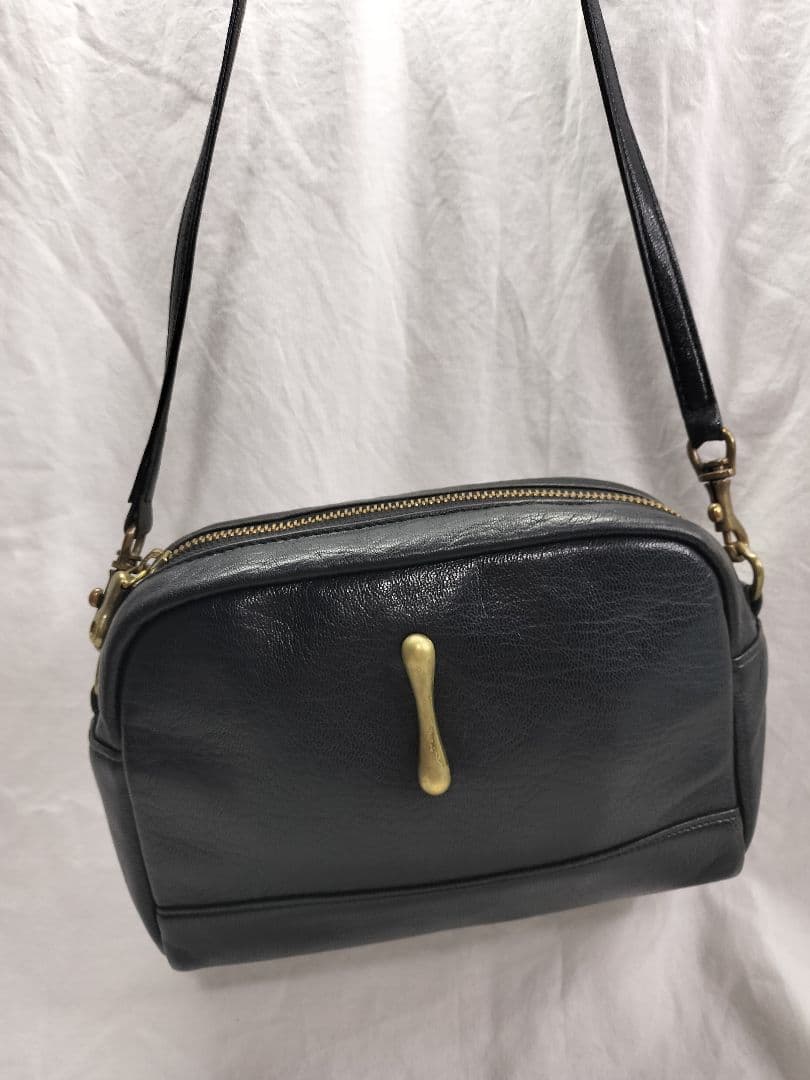 美品★TOFF&LOADSTONE ショルダーバッグ 黒 レザー