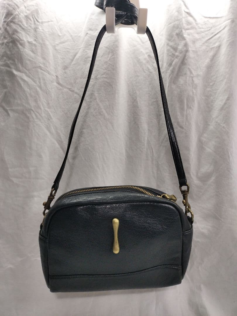 美品★TOFF&LOADSTONE ショルダーバッグ 黒 レザーの写真2枚目