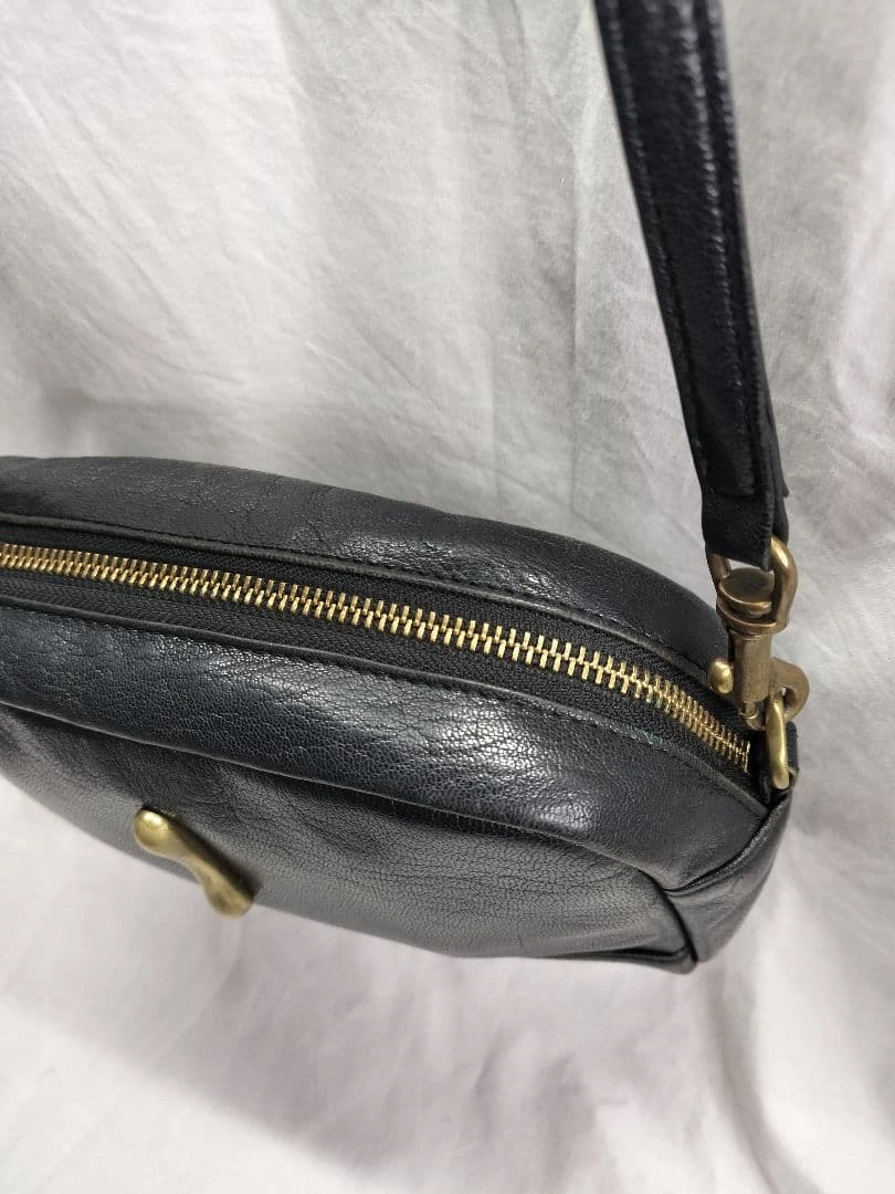 美品★TOFF&LOADSTONE ショルダーバッグ 黒 レザーの写真3枚目