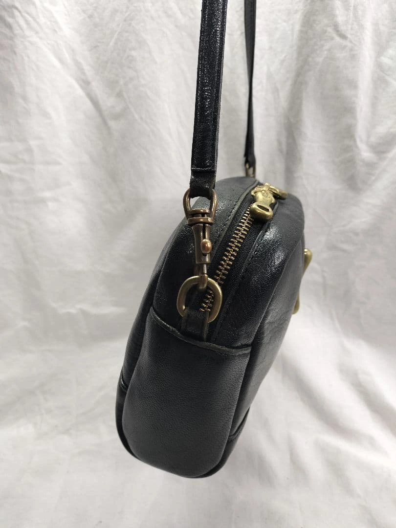 美品★TOFF&LOADSTONE ショルダーバッグ 黒 レザーの写真5枚目