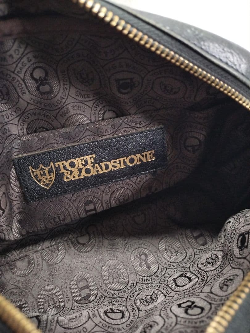 美品★TOFF&LOADSTONE ショルダーバッグ 黒 レザーの写真10枚目
