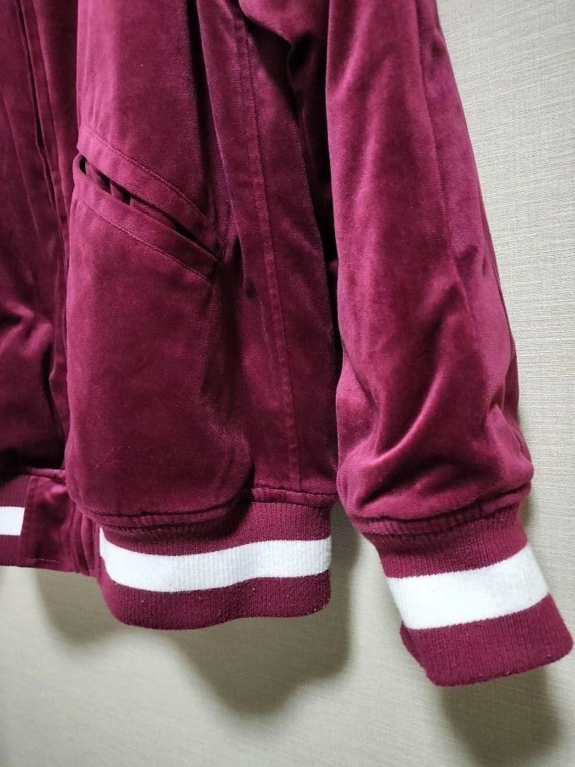 はらぺこ商店 クマベロア スカジャン スタジャン ワインレッドM サイズの写真9枚目