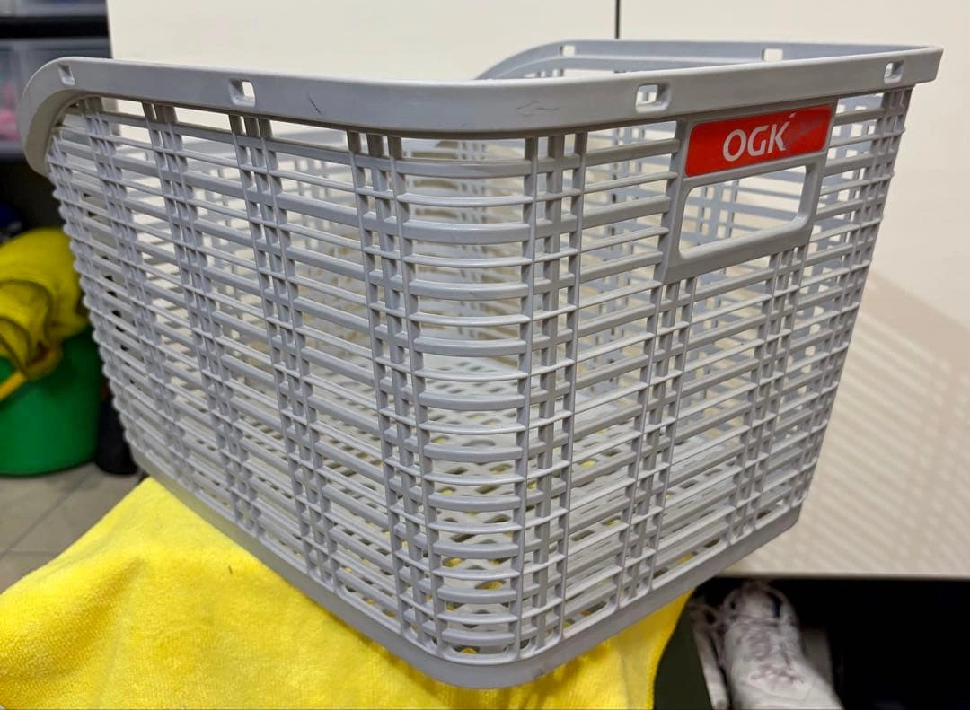 自転車用OGKの荷台用バスケット グレー