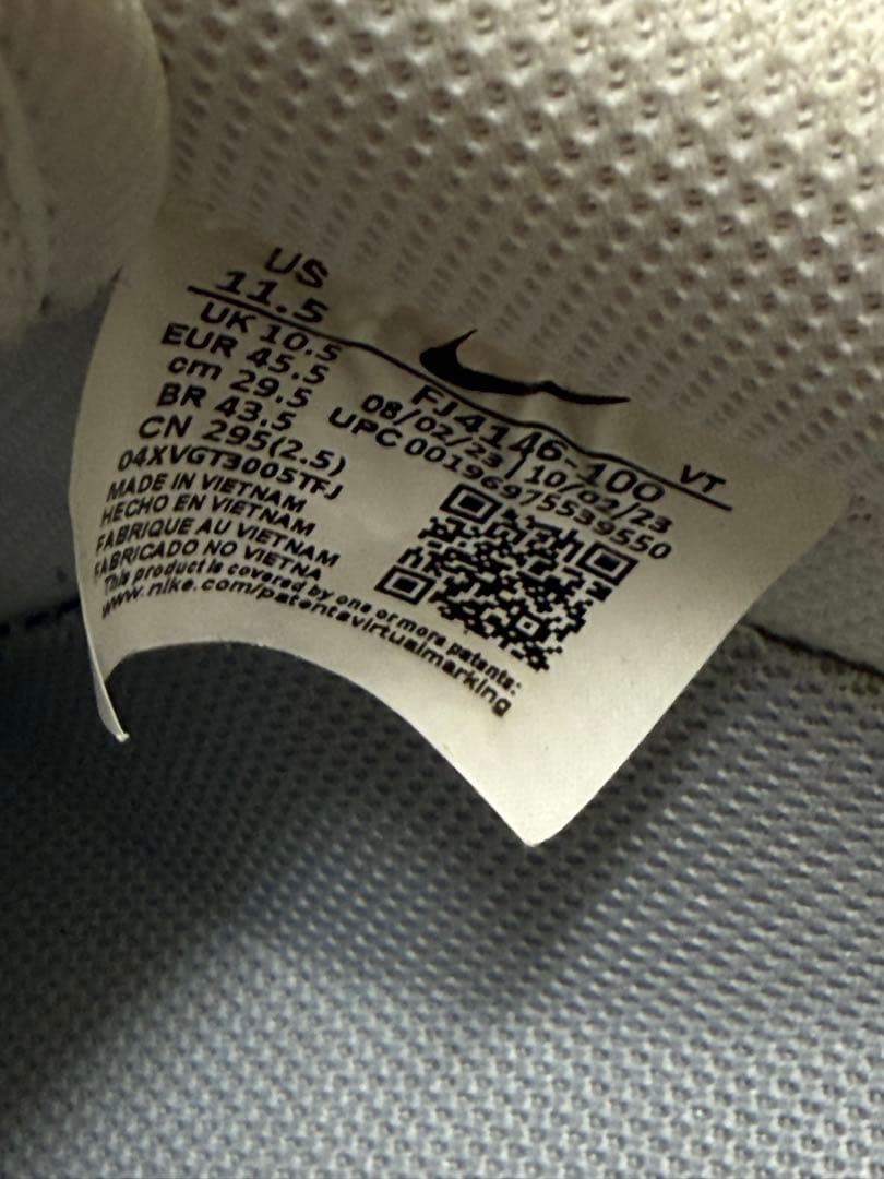 NIKE AIR FORCE 1 ホワイト グレーの写真3枚目