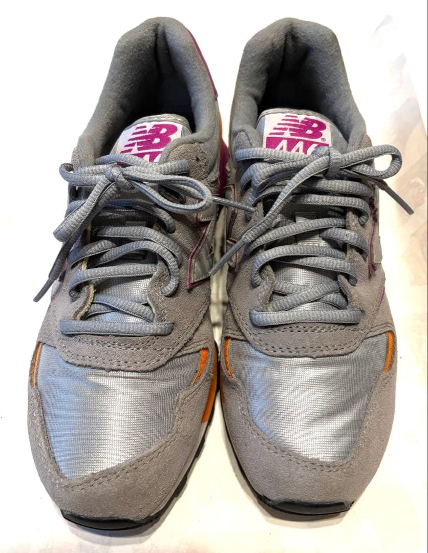 (美品) New Balance 446 スニーカー グレー パープル