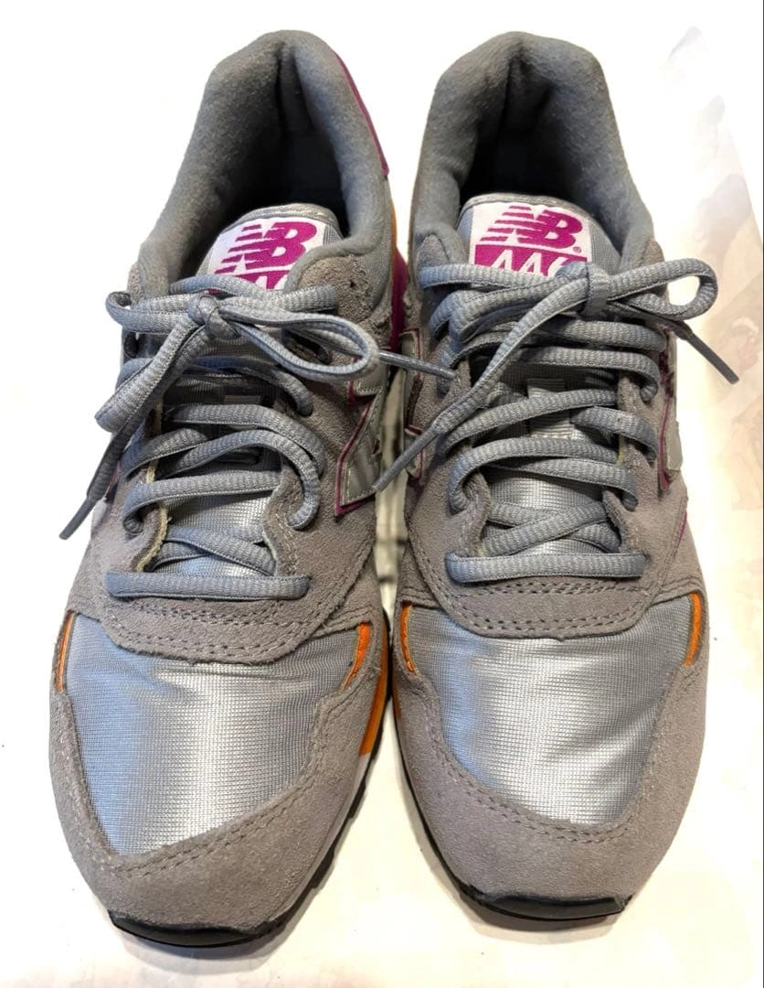 (美品) New Balance 446 スニーカー グレー パープル
