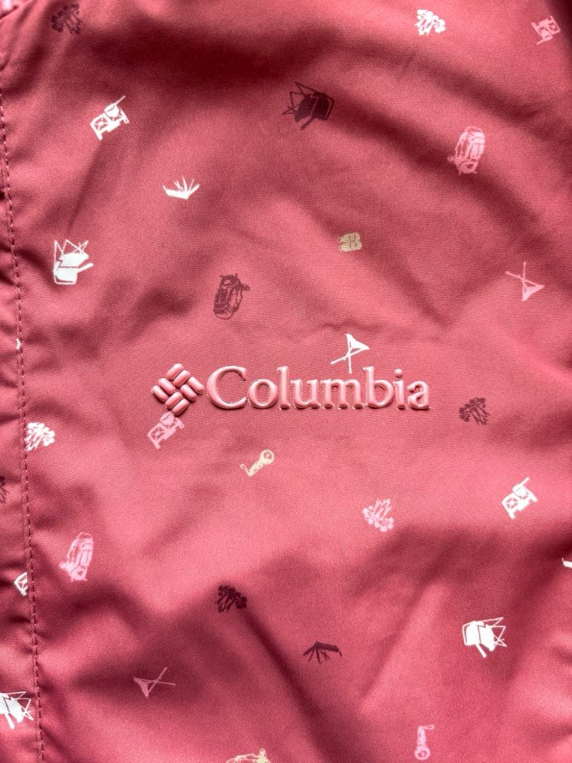 (美品)Columbia ウィンドブレーカー ピンク 総柄の写真4枚目